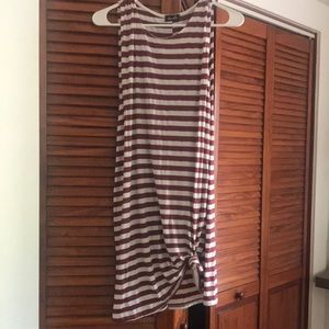 Stripped dress (red & white)